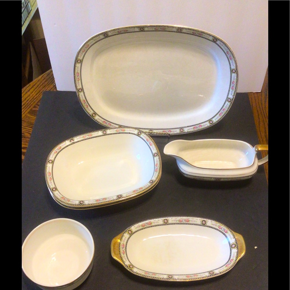 (6) Antique  Crocksville China Co. Dinnerware set